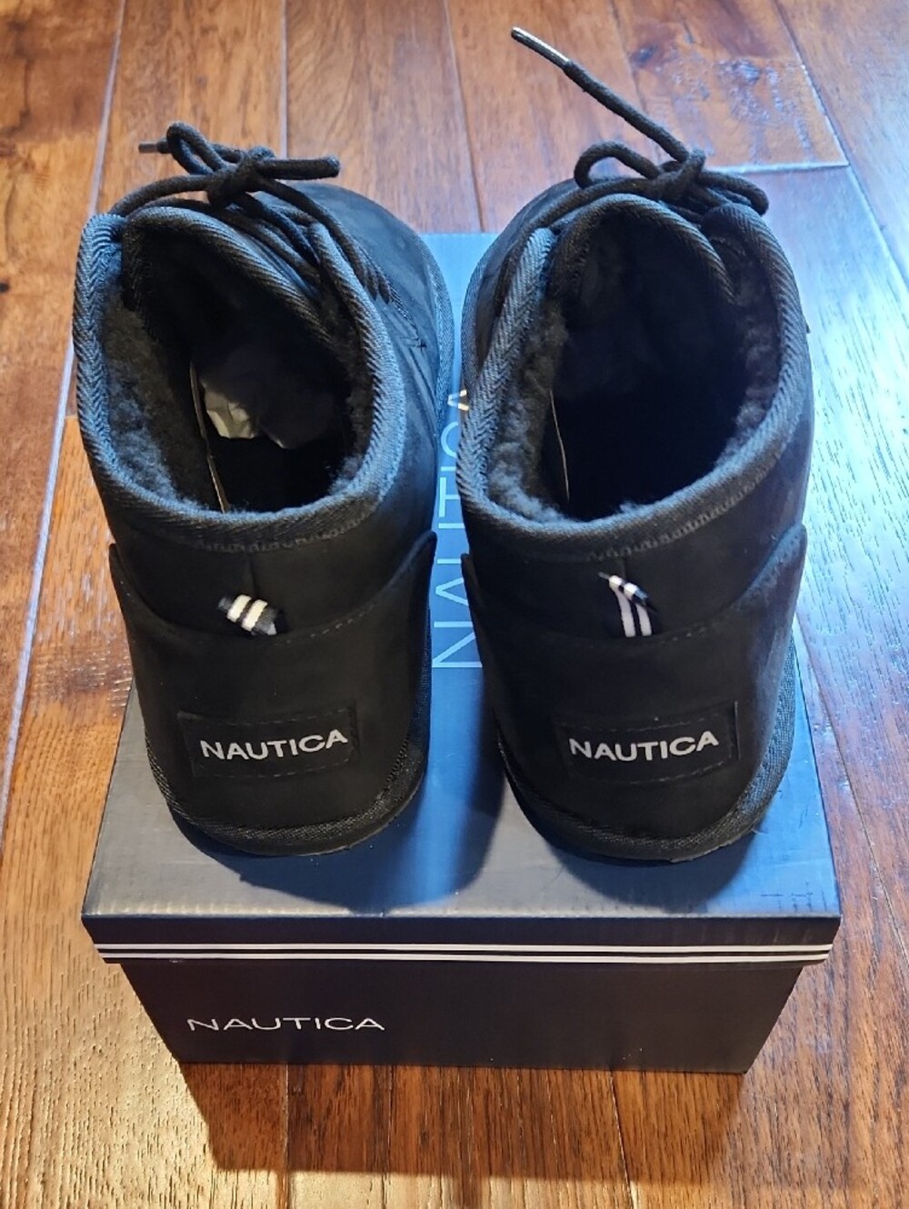 Nautica Men’s Winter Ankle Boots/Slipper – Sherpa Lined Lace Up for Cold Weather - Picture 4 of 6